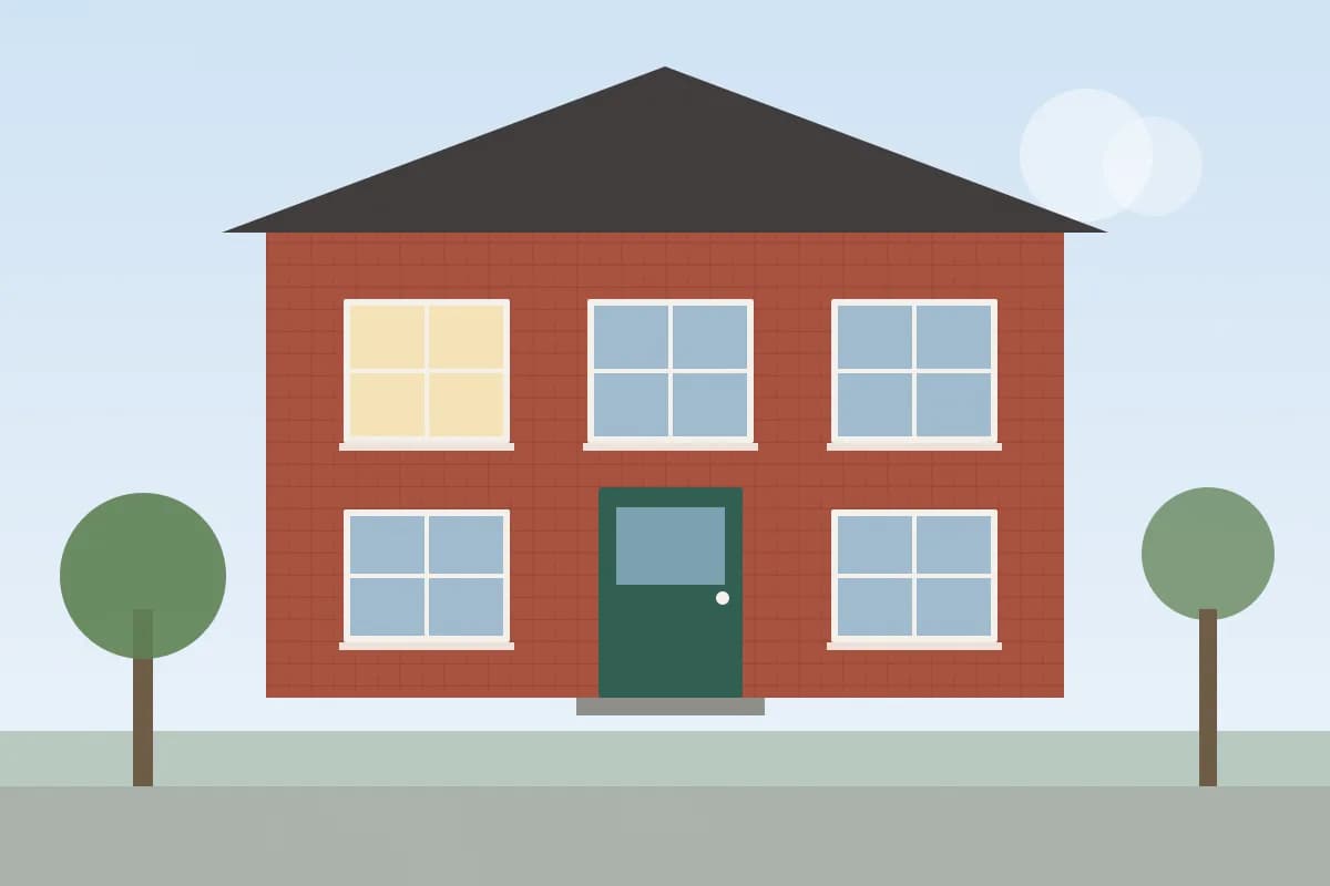 Vooraanzicht van de woning
