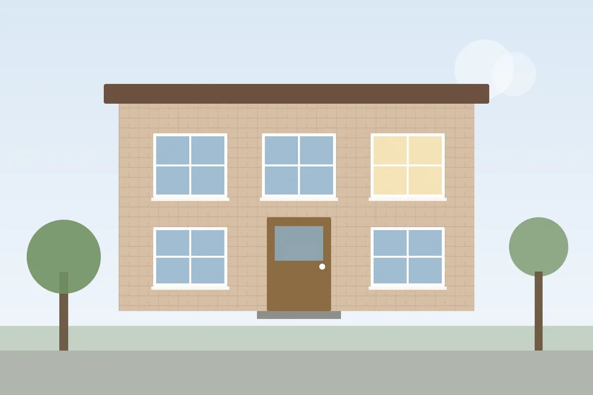 Vooraanzicht van de woning