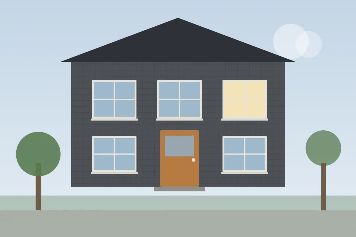 Vooraanzicht van de woning