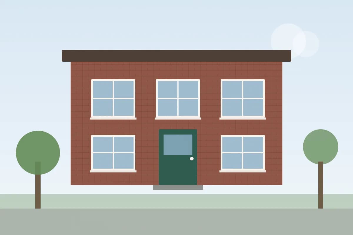 Vooraanzicht van de woning